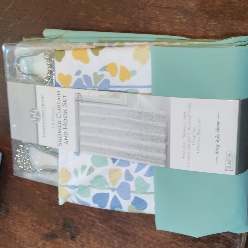 Shower Curtain and hook set
